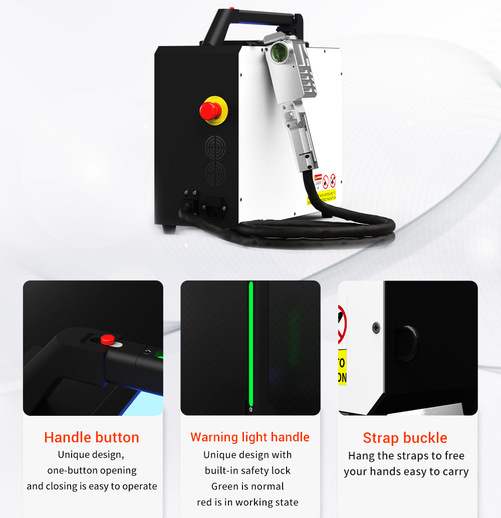 Portable Laser Rust Removal - Neue 100W Handgehaltene Mini Tragbare Puls-Faserlaser-Reinigungsmaschine