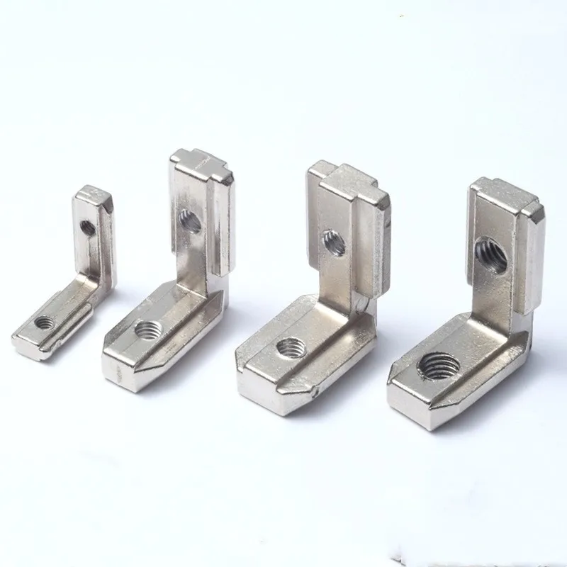Aluminum T-Slot Profile - 10 Stück T-Nut L-förmige Aluminiumprofil-Inneneckverbinder-Gelenkhalterung für