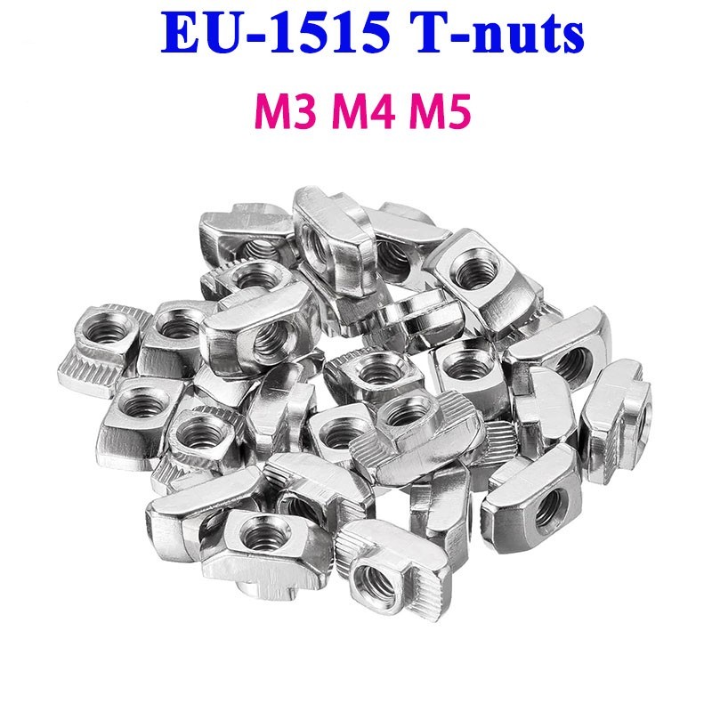 Aluminum T-Slot Profile - 50/100 Stück EU 1515 Aluminiumprofil M3