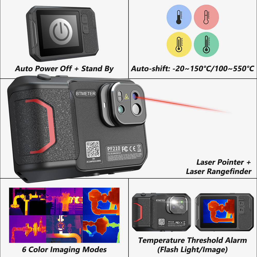 Industrial Laser Guide - 256x192 Wärmebildkamera, tragbarer Infrarot-Imager -20 ℃
