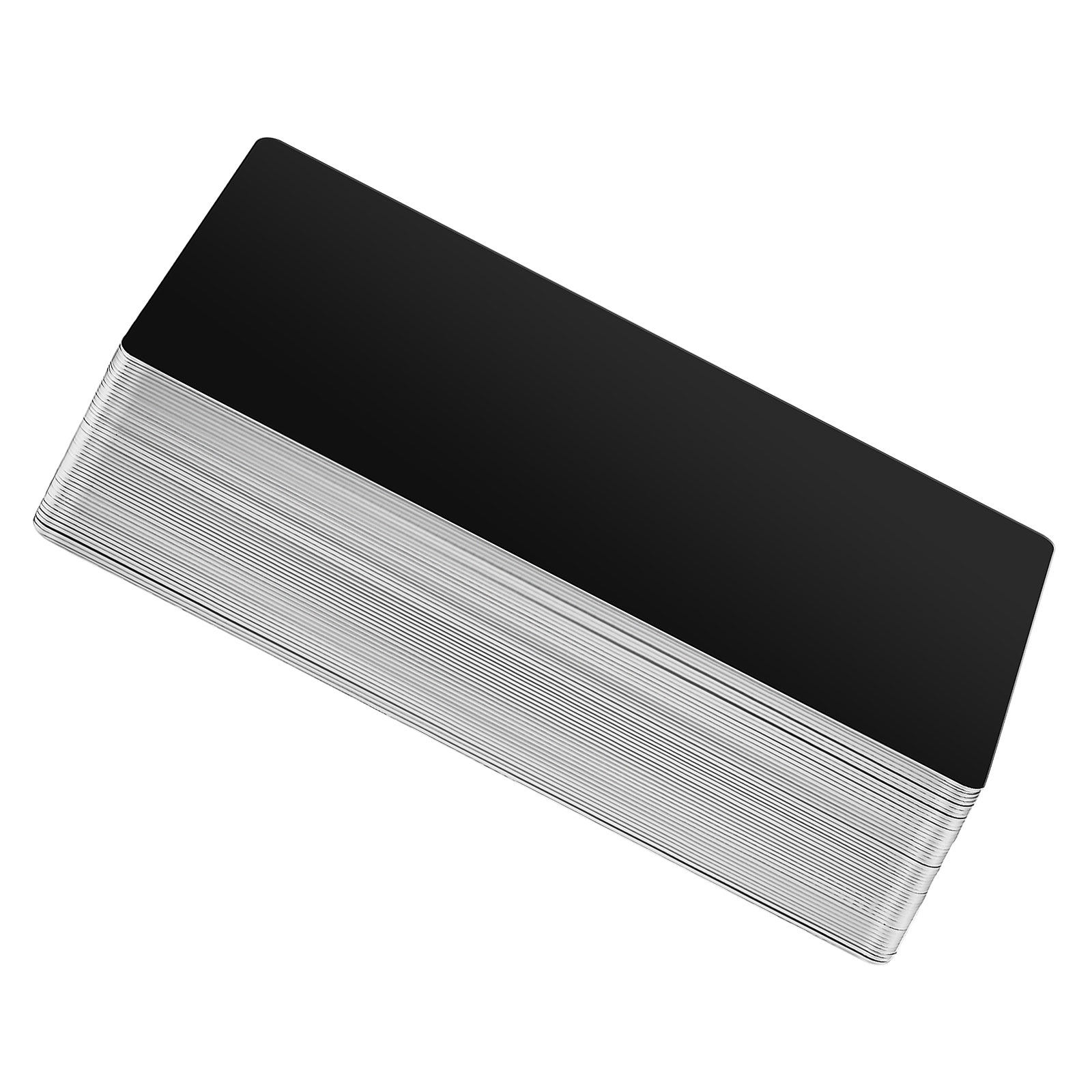 Industrial Laser Engraver For Metal - 200 Stück Laser-Kalibrierungs-Metallkarten, Leere Aluminium-Visitenkarten, Schwarz,