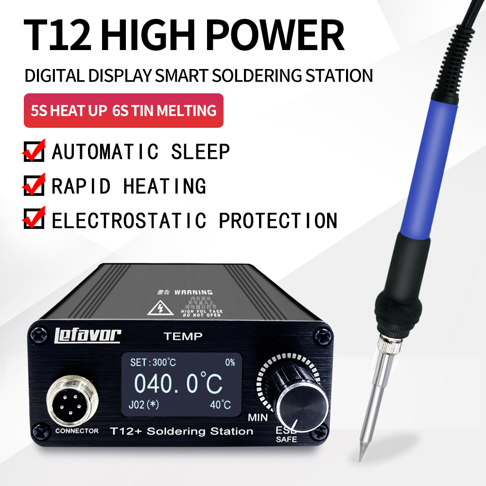 Industrial Laser Soldering Iron - T12 + Lötstation Lötkolben 1,3 Zoll
