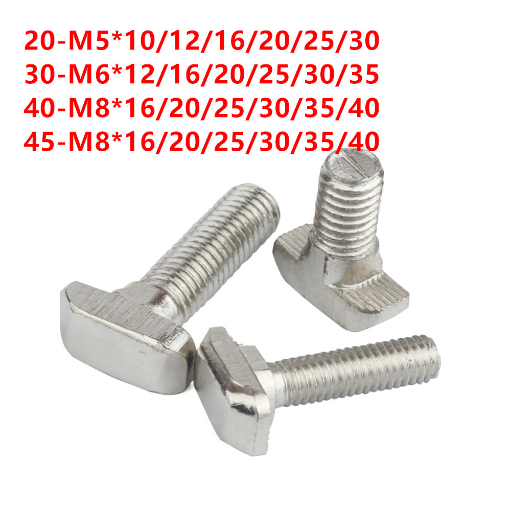 M5 M6 M8 T-Hammerkopfschrauben – Aluminum T-Slot Profile Bewertung und Preis