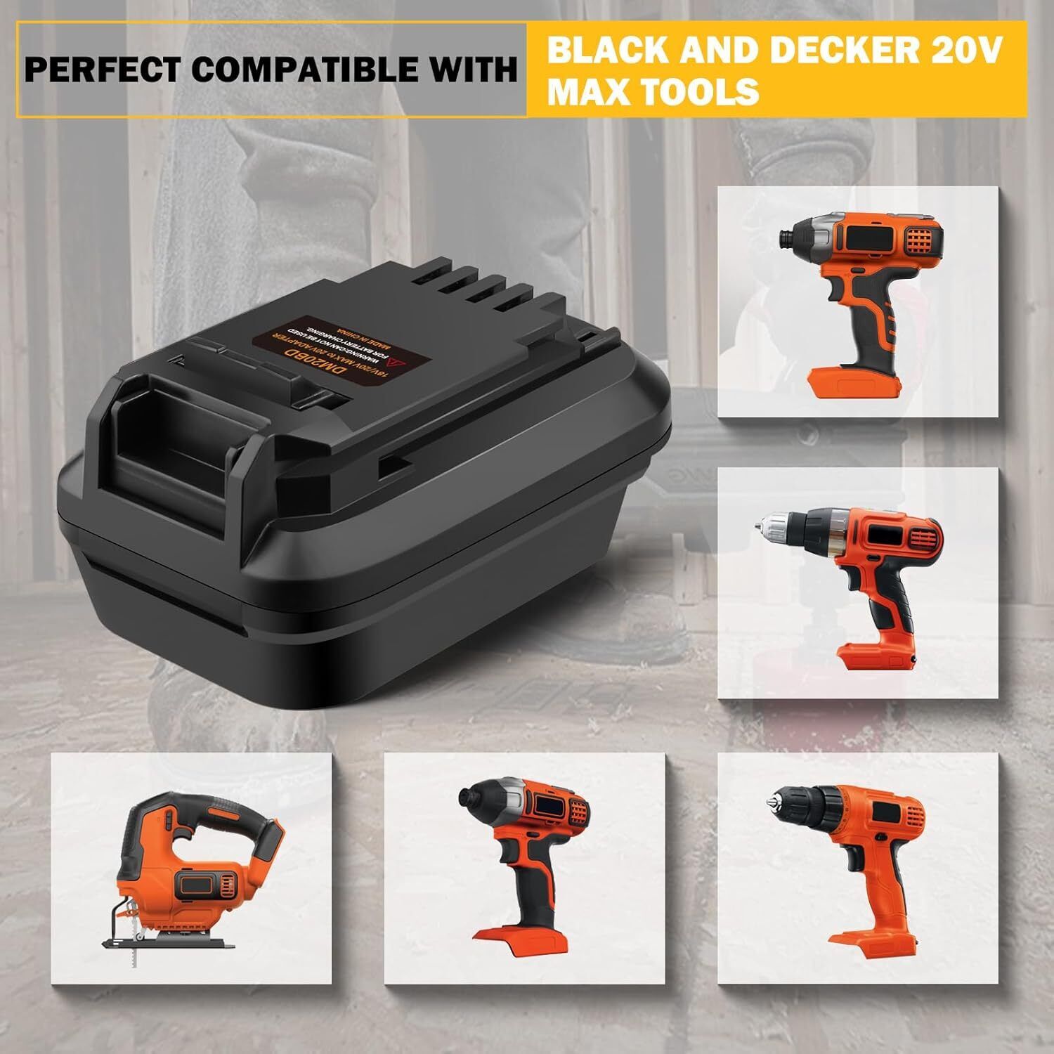 DM20BD Batterieadapter für DeW – Black+Decker Tool Cordless Bewertung und Preis