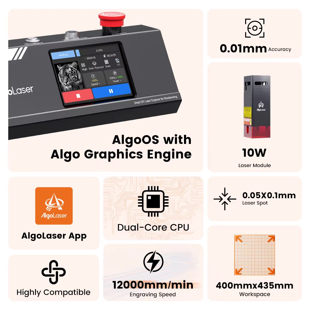 Algolaser DIY Tisch 40*43 cm C – Industrial Laser Etching Machine Bewertung und Preis