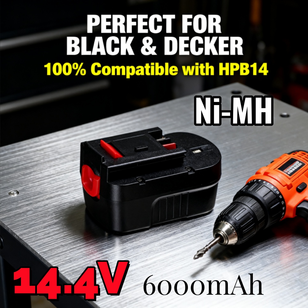 Verbesserter 14,4V 6000mAh Ni- – Black+Decker Tool Cordless Bewertung und Preis