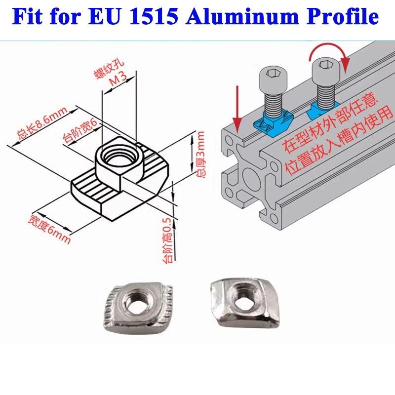 50/100 Stück EU 1515 Aluminium – Aluminum T-Slot Profile Bewertung und Preis